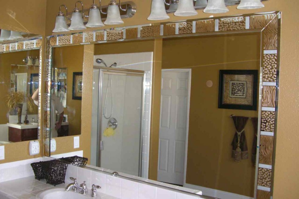 custom bathroom mirrors animal print
