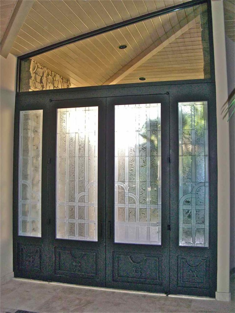 etched glass windows custom traditional 