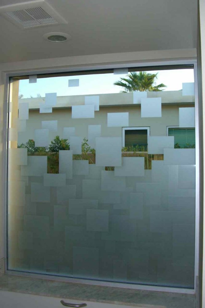 etched glass windows contemporary squares 