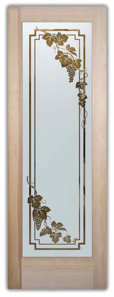 etched glass doors Vineyard Grapes