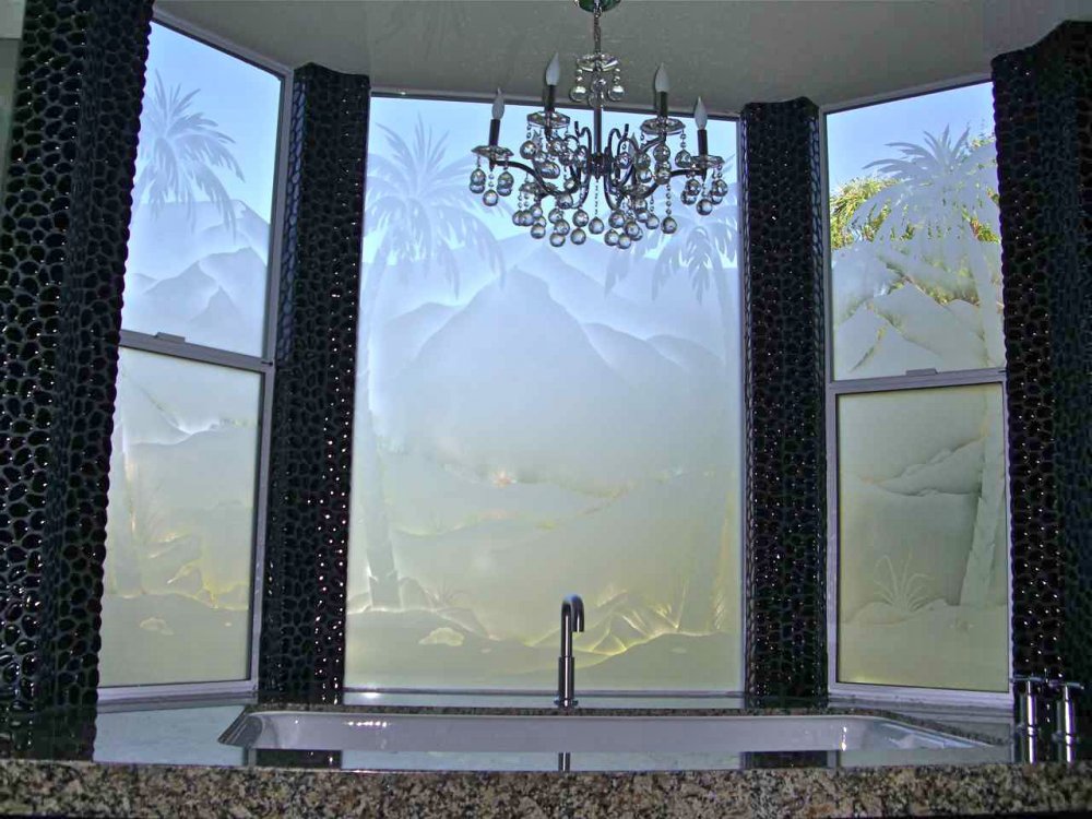 Bathroom Windows - Sans Soucie Art Glass