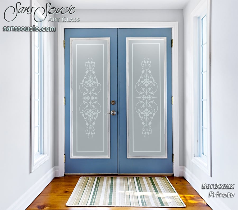 Glass Front Doors Etched Traditional Classic Sans Soucie