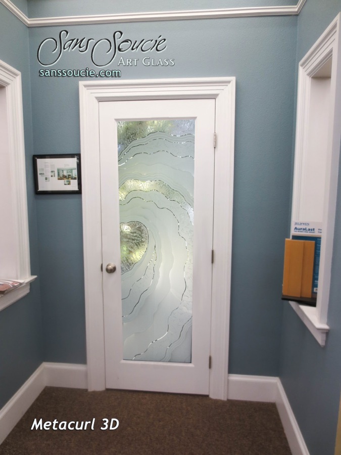 Glass Entry Doors Etched Tropical Waves Sans Soucie 