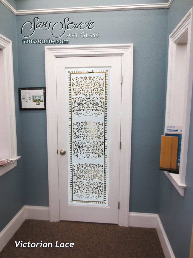 Victorian Lace Negative Decorative Glass Doors