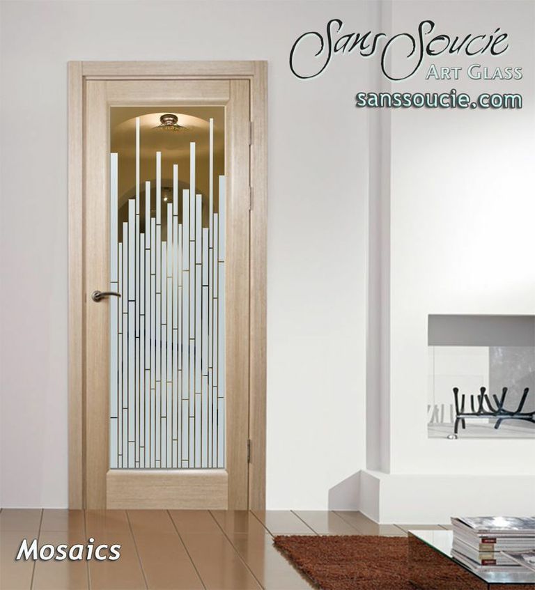 Etched Glass Doors Mosaics Modern Geometric 