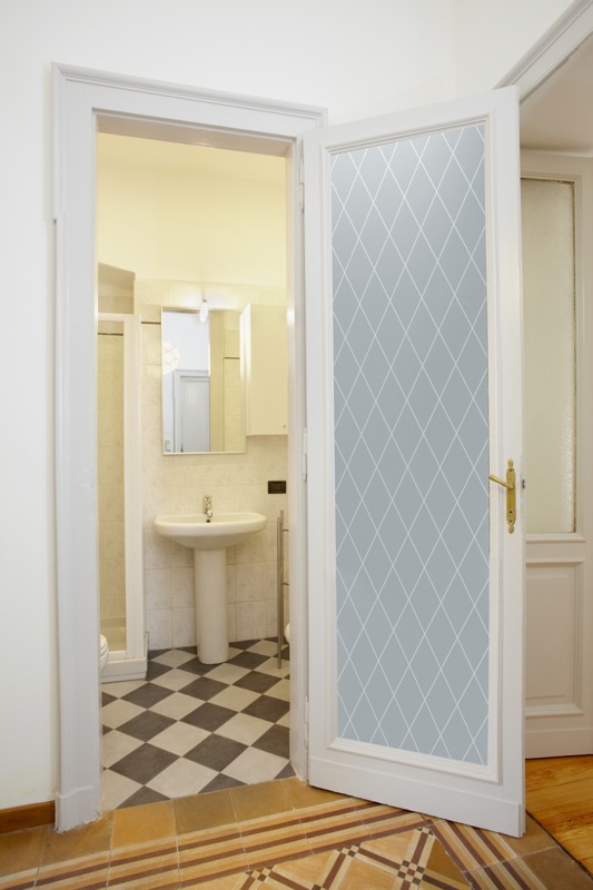 Bathroom Glass Doors Diamond Grid Sans Soucie 