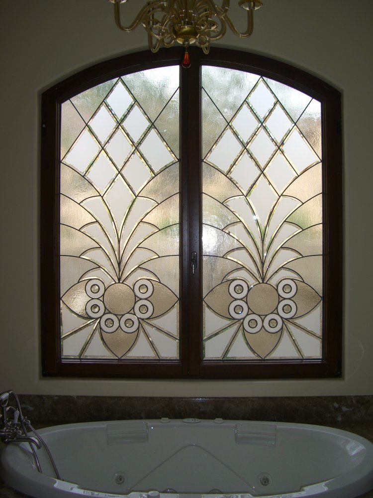 Etched Glass Windows - Sans Soucie Art Glass