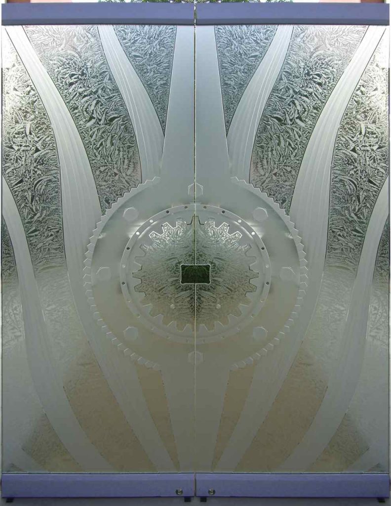 Industrial design frameless glass doors