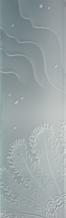 Door Glass Insert with a Frosted Glass Stylaster Coral Ripples Oceanic Design for Private by Sans Soucie Art Glass