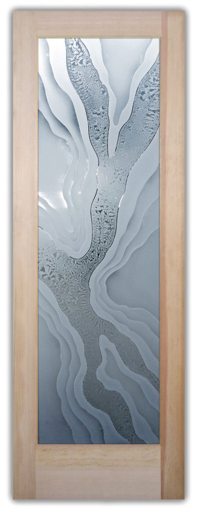 Unique pantry door design Abstract Liquid in gluechip finish