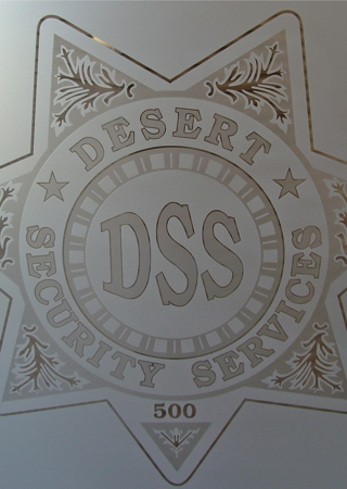 Glass Sign featuring Frosted Glass Design Etched Glass by Sans Soucie Art Glass with Custom Logos Design DSS (similar look)
