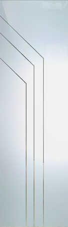 Door Glass Insert with Frosted Glass Geometric Angled Bands Design by Sans Soucie
