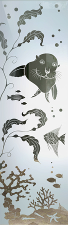 Door Glass Insert with sandblast Frosted Glass Design Art Glass Featuring Sandblast Etched Glass by Sans Soucie
