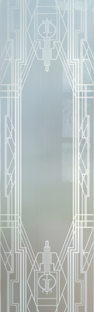 Door Glass Insert with a Frosted Glass Art Deco Art Deco Design for Semi-Private by Sans Soucie Art Glass