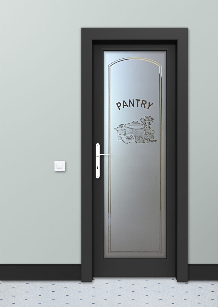 Bakers Delight Pantry Door Semi-Private 2D Neg Frosted Glass Farmhouse Decor Style San Soucie