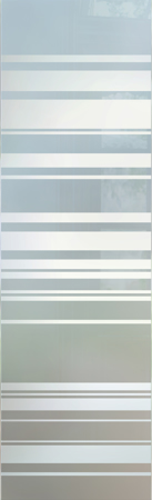 Door Glass Insert with Frosted Glass Geometric Barcodes Design by Sans Soucie