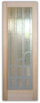 Art Glass Interior Door Featuring Sandblast Frosted Glass by Sans Soucie for Semi-Private with Traditional Berringer Design