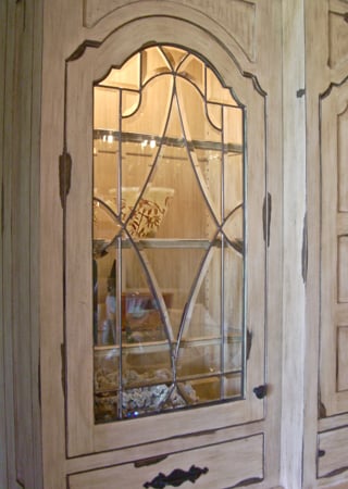 Cabinet Glass with a sandblast Frosted Glass Traditional Design Custom-Designed Decorative Etched Glass