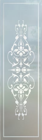Door Glass Insert with sandblast Frosted Glass Design Art Glass Featuring Sandblast Etched Glass by Sans Soucie