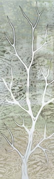 Interior Insert with a Frosted Glass Branch Out Trees Design for Semi-Private by Sans Soucie Art Glass