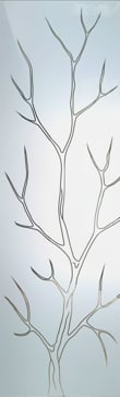 Interior Insert with a Frosted Glass Branch Out Trees Design for Semi-Private by Sans Soucie Art Glass