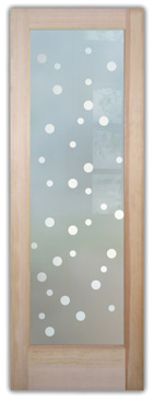 Front Door with Frosted Glass Geometric Bubbly Design by Sans Soucie