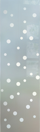 Door Glass Insert with Frosted Glass Geometric Bubbly Design by Sans Soucie