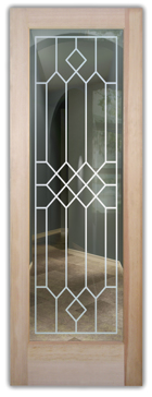 Handmade Sandblasted Frosted Glass Front Door for Not Private Featuring a Traditional Design Camelot by Sans Soucie