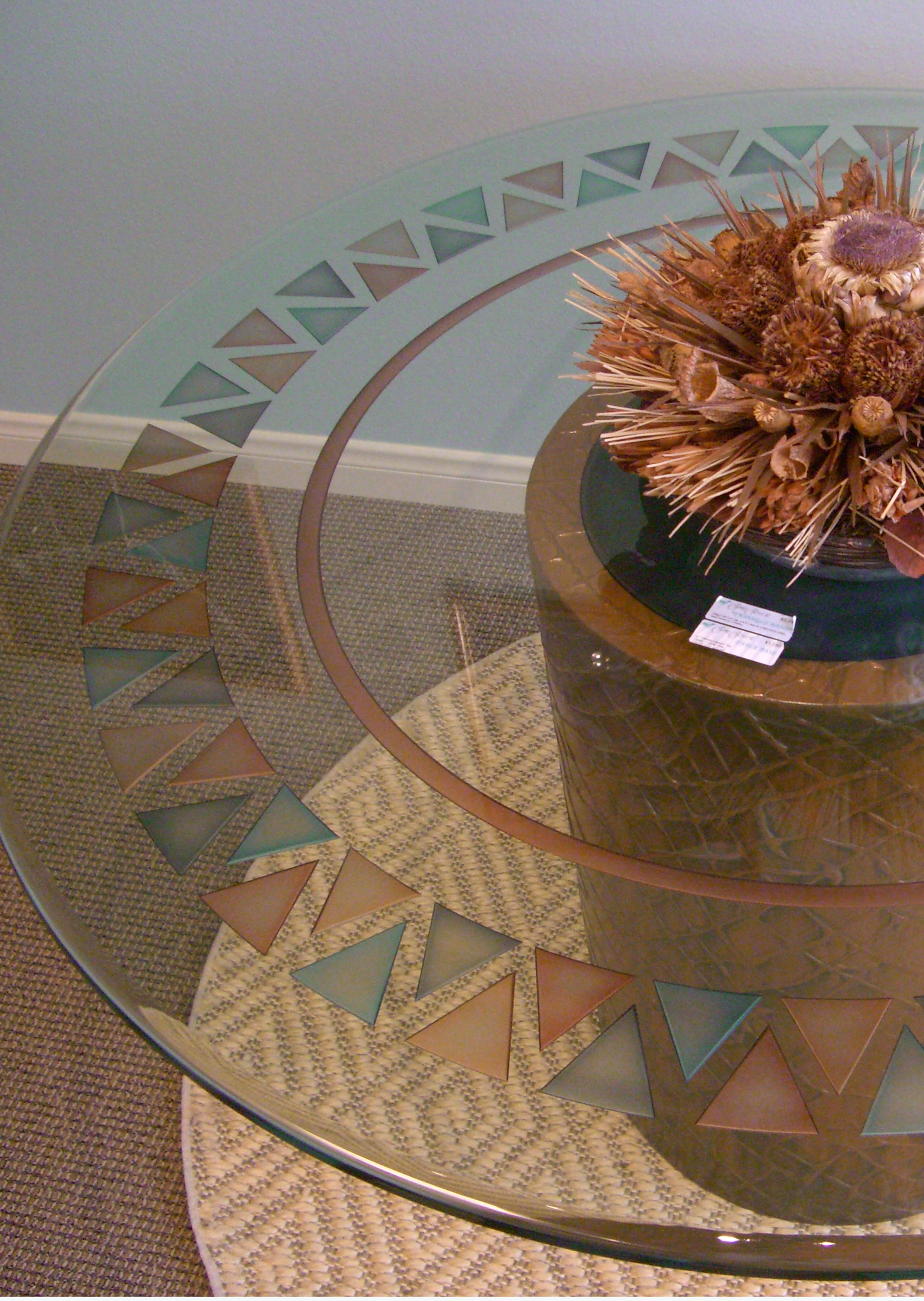 Dining Table Glass | Glass Top Tables with Frosted Glass Designs