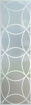 Entry Insert with Frosted Glass Geometric Circles Intersecting Large Scale Design by Sans Soucie