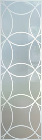Door Glass Insert with Frosted Glass Geometric Circles Intersecting Large Scale Design by Sans Soucie