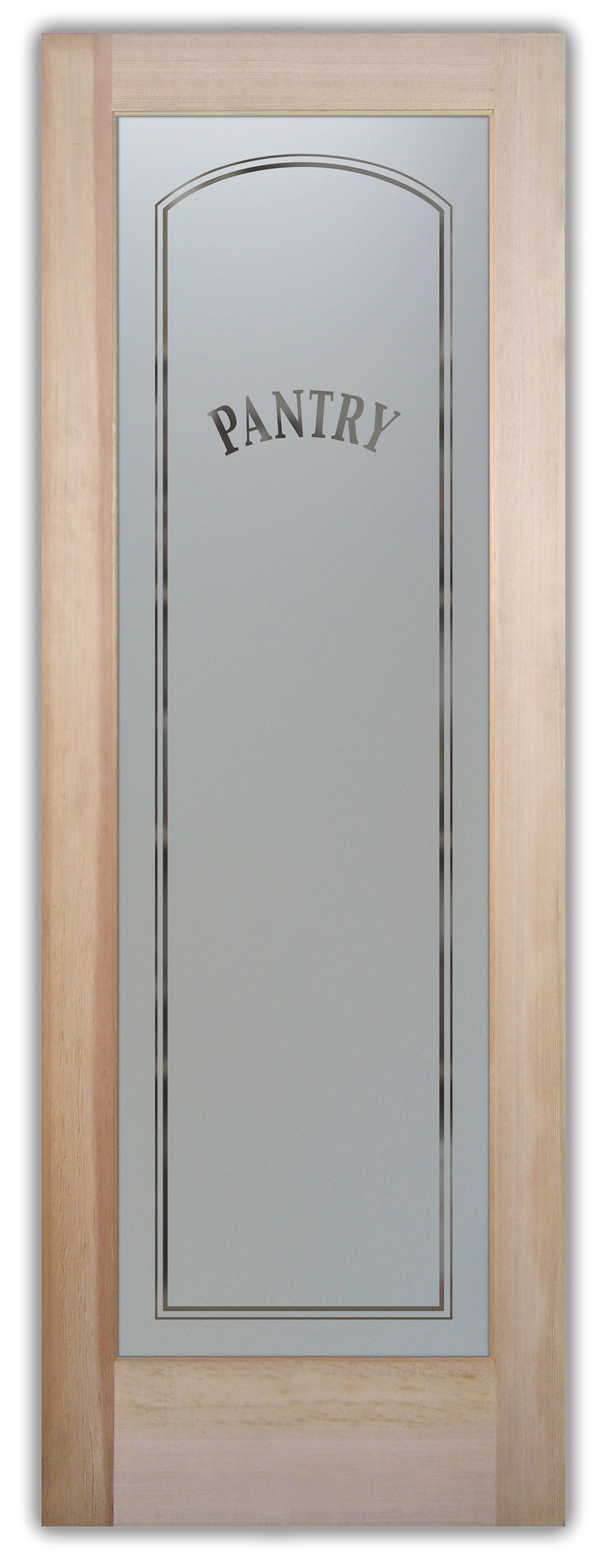 Decorative glass double pantry doors with classic border