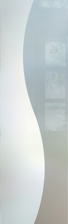 Interior Glass Insert featuring a Frosted Glass Geometric Design Sandblast Etched Glass Divise Design by Sans Soucie