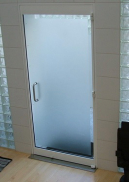 Exterior Glass Door with Frosted Glass Plain Solid Frosted Glass Solid Frosted Glass (no art) Design by Sans Soucie