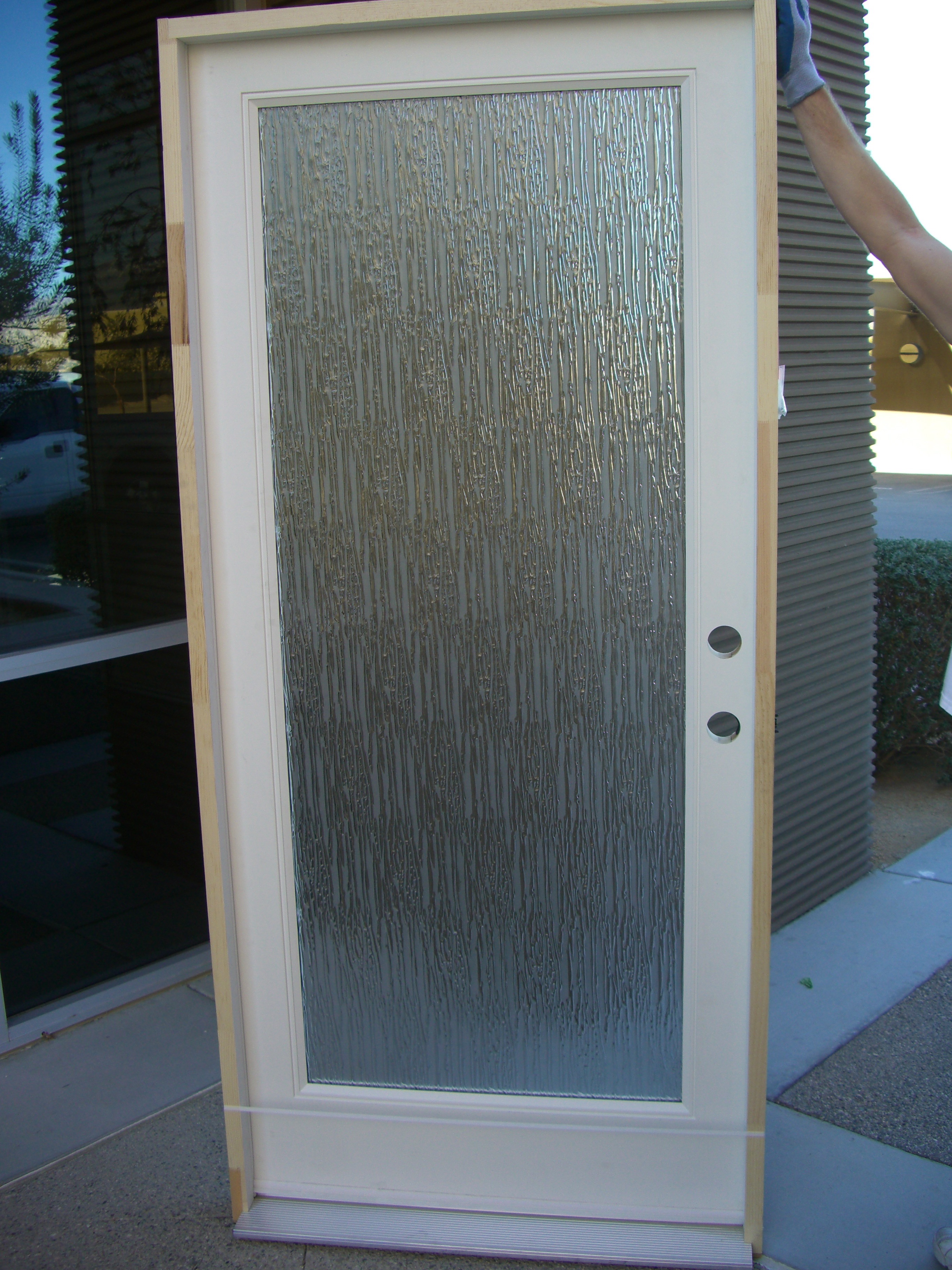 Interior door with textured glass machine Eurorain Frost design