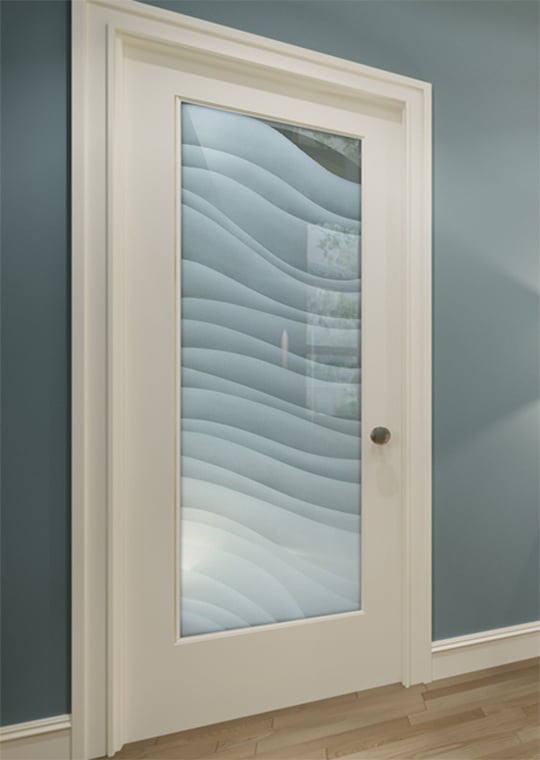 interior glass door slab prehung door sans soucie dreamy waves