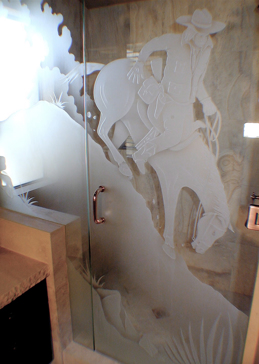 Shower Enclosure with Frosted Glass Western Easy Does It Design by Sans Soucie