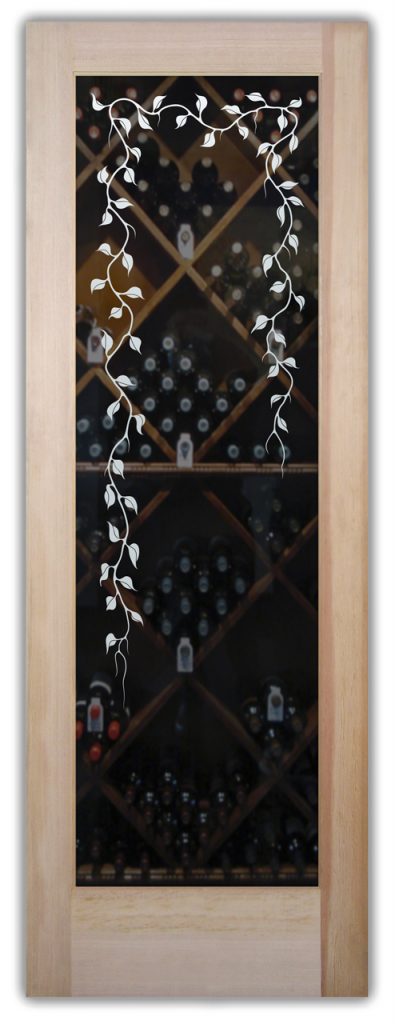 Elegant interior wine cellar doors