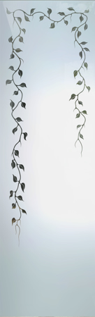 Door Glass Insert with sandblast Frosted Glass Design Art Glass Featuring Sandblast Etched Glass by Sans Soucie