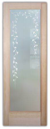 Pantry Door with sandblast Frosted Glass Design Art Glass Featuring Sandblast Etched Glass by Sans Soucie
