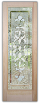 Front Door with Frosted Glass Traditional Faux Bevels Design by Sans Soucie