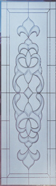 Entry Insert with Frosted Glass Traditional Faux Bevels Design by Sans Soucie