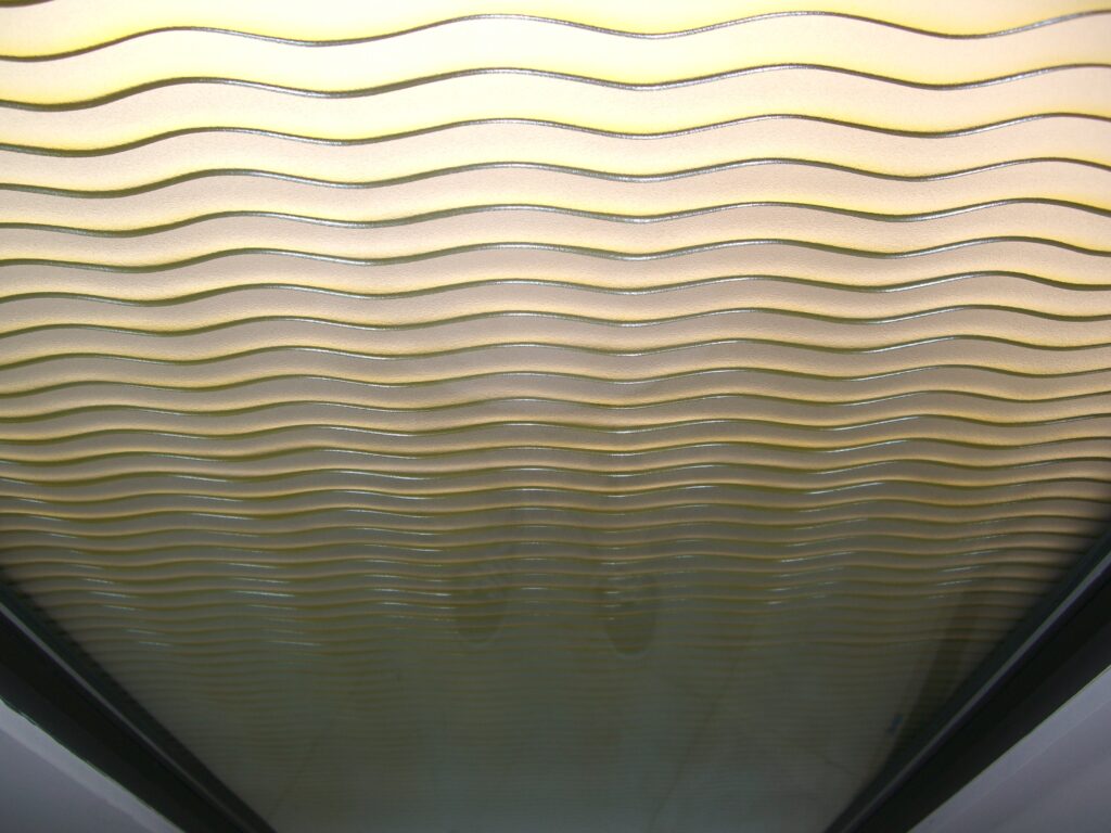 Textured sandblasted glass