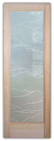 Bathroom Door with a Frosted Glass Granite Abstract Design for Private by Sans Soucie Art Glass