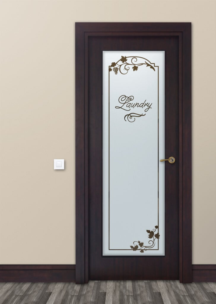 laundry door with glass frosted glass sans soucie grape ivy melany laundry room frosted glass door