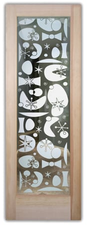 Front Door with Frosted Glass Geometric Jetsons Design by Sans Soucie
