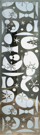 Door Glass Insert with Frosted Glass Geometric Jetsons Design by Sans Soucie