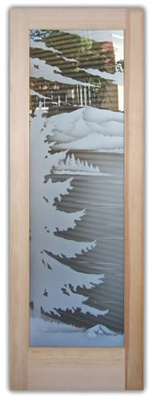Interior Door with sandblast Frosted Glass Design Art Glass Featuring Sandblast Etched Glass by Sans Soucie