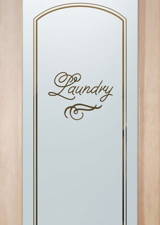 Laundry Room Door with Frosted Glass Traditional Melany Laundry Design by Sans Soucie