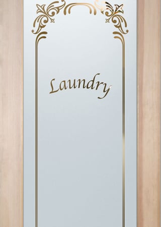 Laundry Room Door with Frosted Glass Traditional Lenora Design by Sans Soucie